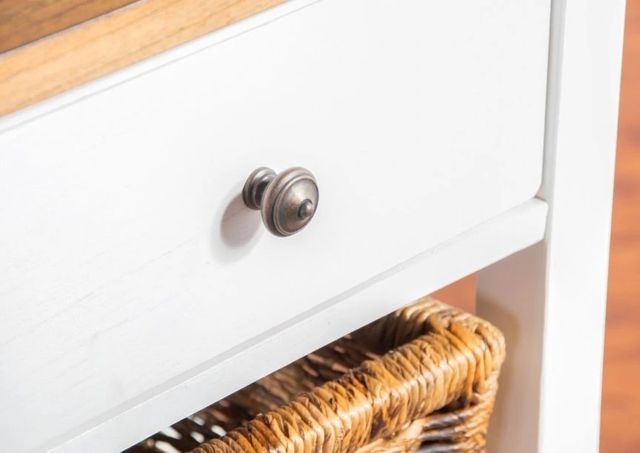 Sunny Designs™ Accents Natural/White Storage Rack with Baskets-3