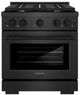 ZLINE Paramount 30" 4.2 Cu. Ft. Black Satin Stainless Steel Gas Range with 4 Burner Cooktop and Convection Gas Oven-0