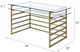 ACME Furniture Shona Glass Top Writing Desk with Antique Gold Base-2