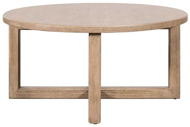 Liberty Furniture Proximity Place Barley Buff Round Cocktail Table-3