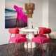 TOV Furniture Jolene 2-Piece Pink/Red Velvet Dining Chair Set-1