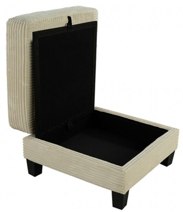 Furniture of America® Moretaine Beige Storage Ottoman-3