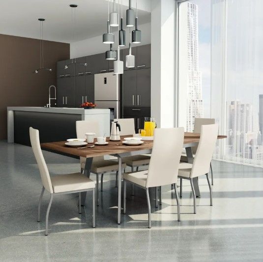 Amisco Customizable Nexus 60" Dining Table with Solid Birch Top-4