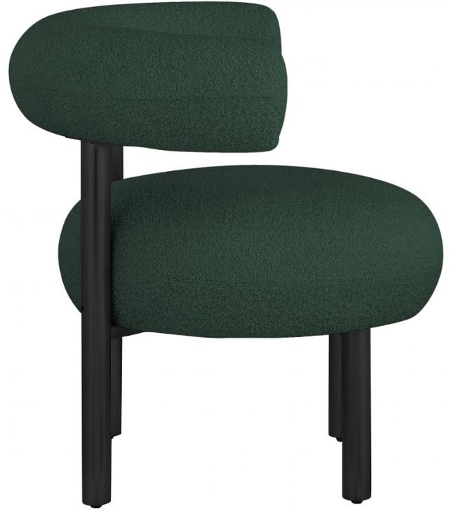 Meridian Furniture Bordeaux Green/Matte Black Boucle Fabric Accent Chair-3