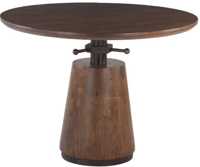 Home Trends & Design Industrial Modern Antique Zinc/Walnut Adjustable Dining Table-0