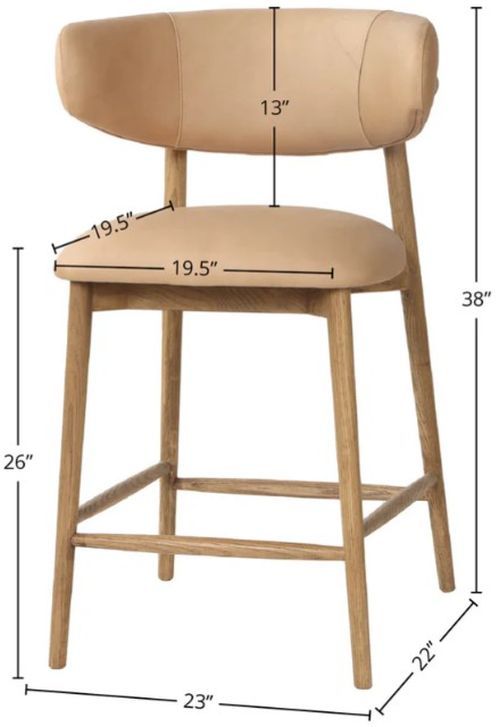 LH Home Milo Nude Counter Stool-1