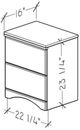Perdue Woodworks 36,000 Essential Brown Drawer Nightstand-2