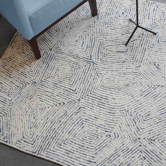 Uttermost® Maze Blue 5'x8' Area Rug-1