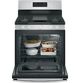 GE® 30" Black/Stainless Steel Freestanding Gas Range-3