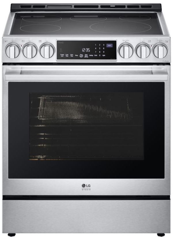 LG Studio 30" Stainless Steel Slide-In Electric Range-0