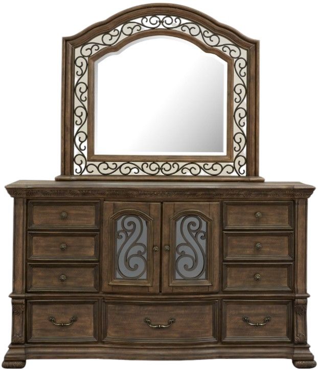 Magnussen Home® Durango Willadeene Brown Dresser and Mirror-1