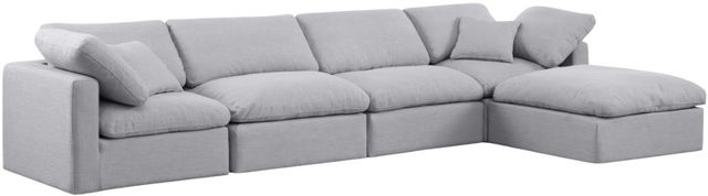 Meridian Furniture Indulge 5-Piece Gray Modular Sectional-0