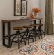 Powell® Haywood 5-Piece Black/Brown Sofa Bar Table Set-1