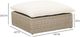 TOV Furniture Cali Cream/Natural Fabric/Wicker Outdoor Ottoman-2