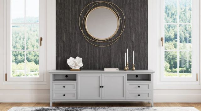 Modus Furniture Grace Elephant Gray 84" Entertainment Console-1