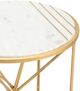 Crestview Collection Darby White Top Accent Table with Gold Base-2