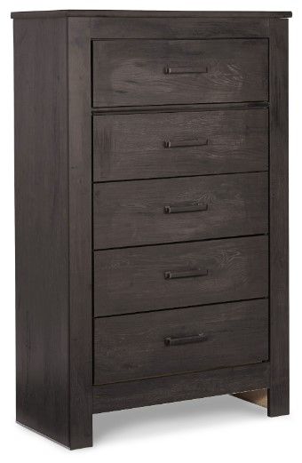 Signature Design by Ashley® Brinxton 6-Piece Charcoal Queen Panel Bed Set-3