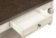 Bernards Linden Brown Cocktail Table with White Base-1