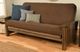 Kodiak Furniture Washington Linen Cocoa/Rustic Walnut Full Futon with Mattress-1