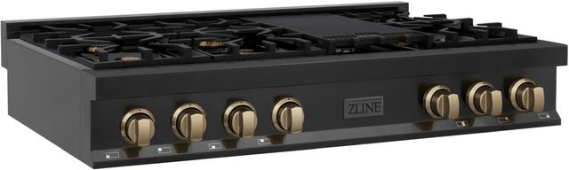 ZLINE Autograph Edition 48" Black Stainless Steel Gas Rangetop-2