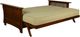 Kodiak Furniture Alexa Black Walnut/Monte Toro Pistachio Full Futon Frame with Mattress-1