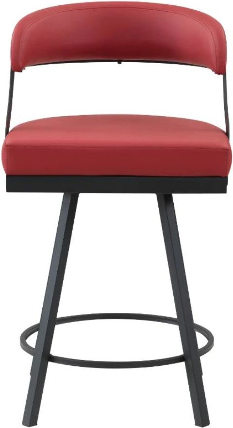 Homelegance® Crowley Red Counter Swivel Chair-2