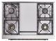 Ilve® Nostalgie II Noblesse 36'' Stainless Steel Pro Style Dual Fuel Range with Burnished Trim-4