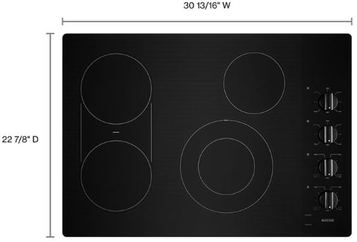 Maytag® 30” Black Electric Cooktop-1