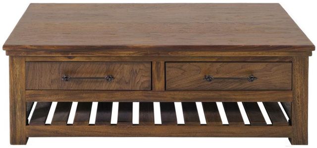 International Furniture Direct Walnut Reddish Brown 50" Cocktail Table-3