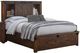A-America® Sun Valley Rustic Timber King Storage Bookcase Bed-0