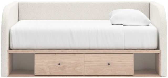 Signature Design by Ashley® Arloster Tan/White Youth Twin Upholstered Storage Daybed-2