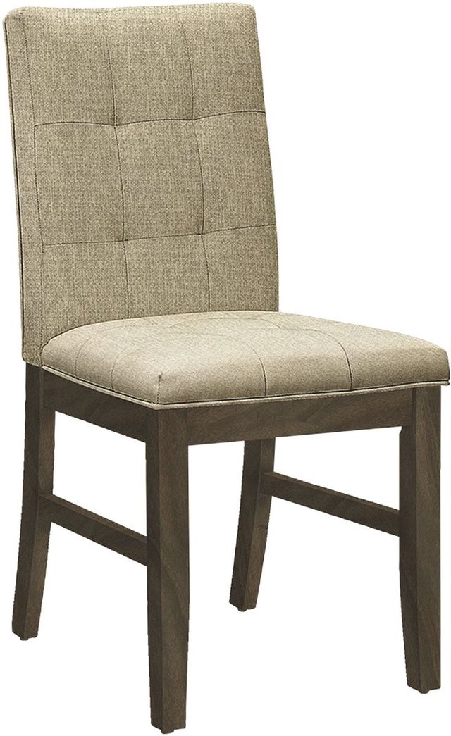 Monarch Specialties Inc. 2-Piece Brown/Grey Fabric Dining Chair Set-0