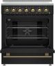 FORNO® Paolo 30" Black Pro Style Electric Range with True Convection Oven-3