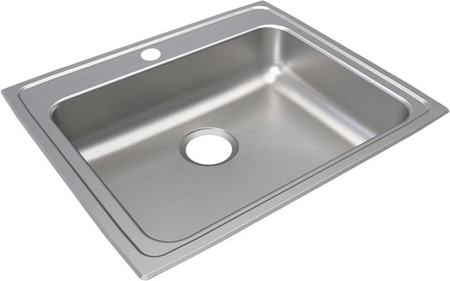 Elkay Lustertone® Classic Lustrous Satin 25" x 21-1/4" x 6" 4-Hole Single Bowl Drop-In ADA Sink-0