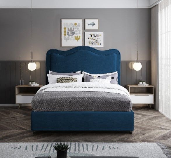 Meridian Furniture Felix Navy Full Bed-3