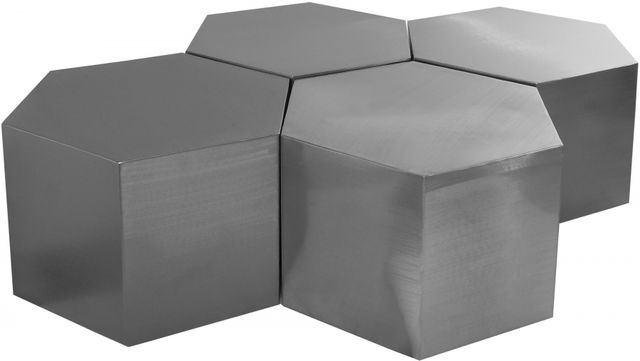 Meridian Furniture Hexagon Brushed Chrome Coffee Table-0