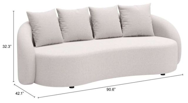 Zuo® Modern Sunny Isles Beige Fabric Outdoor Sofa-4