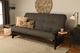 Kodiak Furniture Phoenix Linen Charcoal/Espresso Queen Futon with Mattress-1