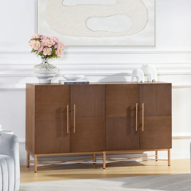 Stylecraft Dark Natural Wooden Cabinet-1