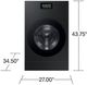 Samsung Bespoke AI 5.3 Cu. Ft. Brushed Black Washer Dryer Combo with AI Home -2
