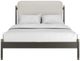 Caracole® Campaign Caracole Classic Brushed Deep Bronze/Champagne Gold/Ivory Queen Upholstered Panel Bed-1