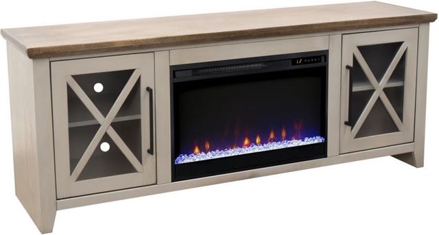 Legends Home Ithaca Bourbon/Sandstone 66" Fireplace Console-0