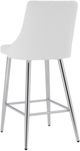 Inspire™ Devo 2-Piece White/Chrome 26" Counter Stool-1