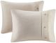 Olliix by Clean Spaces Dover Natural King/California King 5 Piece Organic Cotton Oversized Comforter Cover Set with removable insert-3