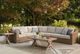 Signature Design by Ashley® Revare Beach 4-Piece Beige Fabric/Wicker Rattan L-Shape Outdoor Sectional-1