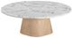 Moe's Home Collection Evelyn Ashen Gray Matrix Marble Top Coffee Table with Natural Base-0