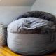 CordaRoy's® Nest Charcoal Bunny Fur Full Adult Bean Bag Chair-3