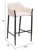 Zuo® Modern Andover Beige Barstool-1