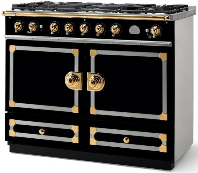 La Cornue CornuFe 110 43" Gloss Black Pro Style Dual Fuel Range-1