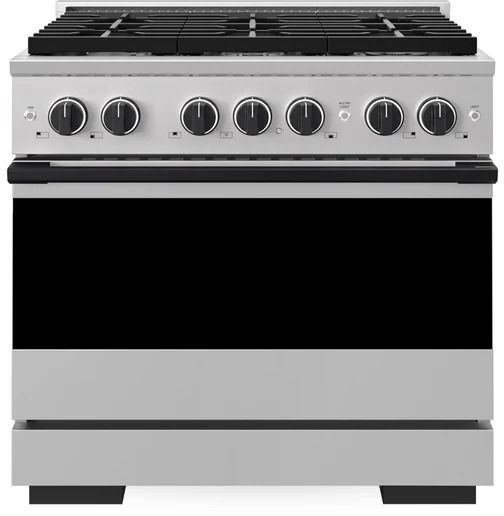 ZLINE Marino 36" Stainless Steel Pro Style Gas Range with Matte Black Accents-0